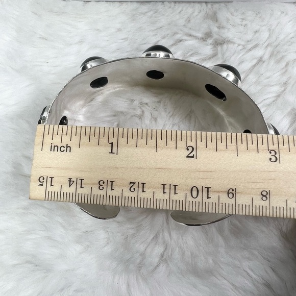 Statement Black Onyx 925 Large Gemstone Bangle Bracelet - Picture 6 of 8